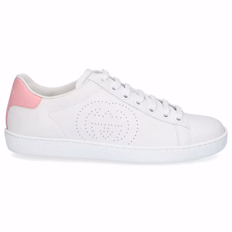 GUCCI Damen Sneaker low, ACE Kalbsleder, mit GG Lochmuster – Bild 3