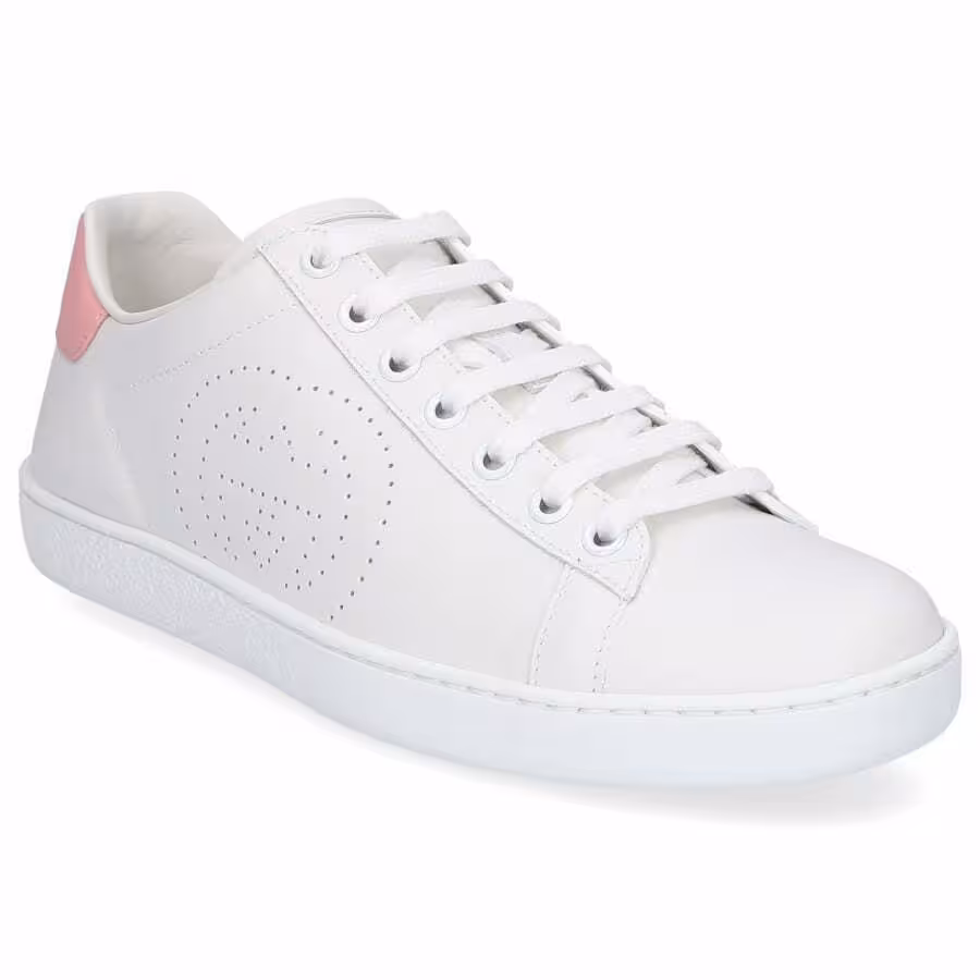 GUCCI Damen Sneaker low, ACE Kalbsleder, mit GG Lochmuster – Bild 4