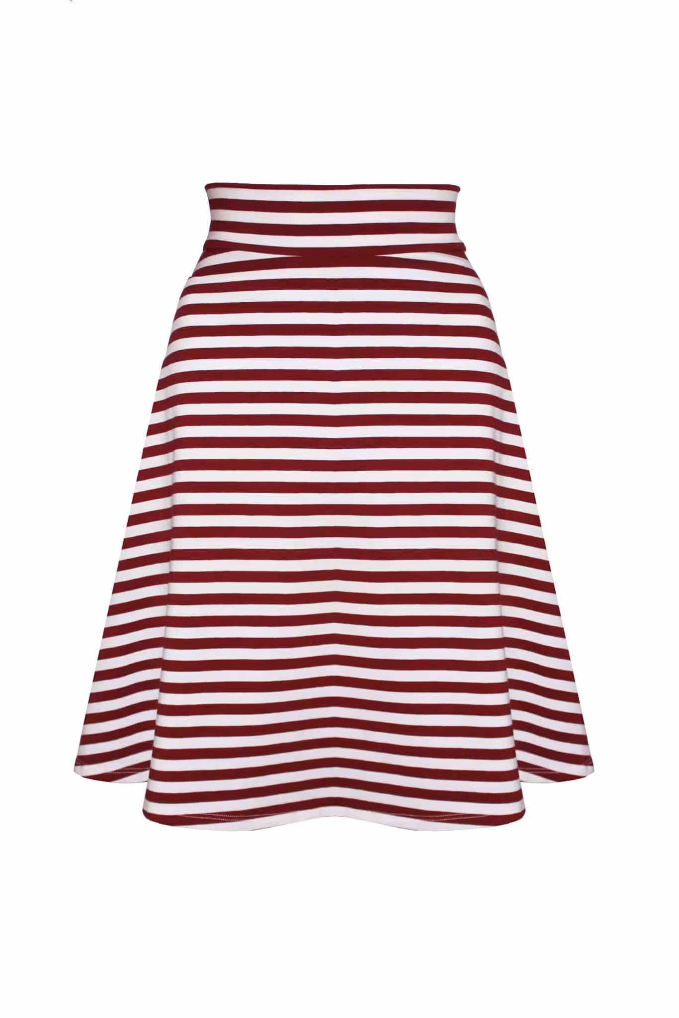 Sommerrock Nora, gestreift, in bordeaux weiß, Gr. M – Bild 2