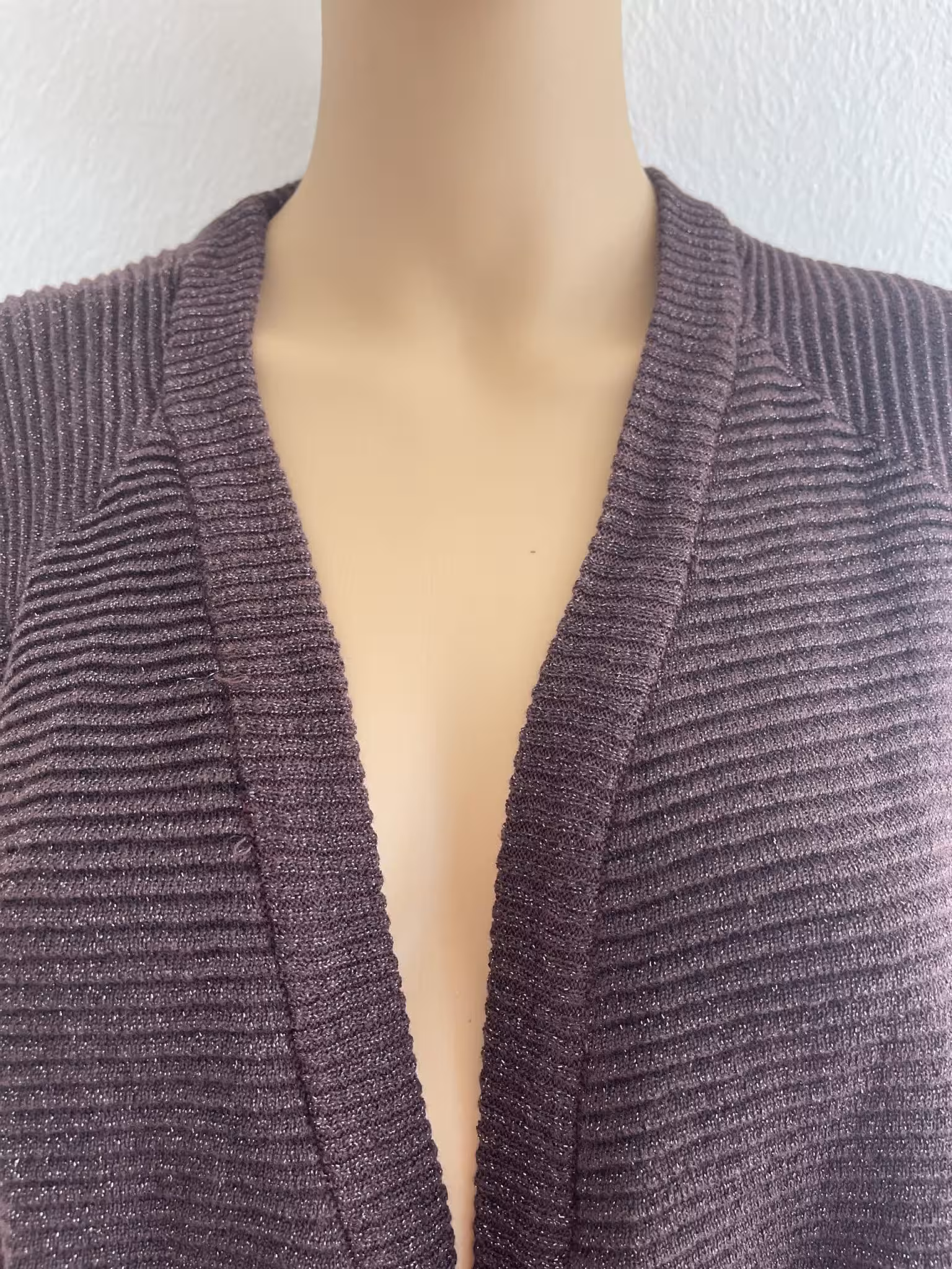 Zizzi Cardigan MCUBA mit Glitzergarn, in Bordeaux, Gr. 42/44 – Bild 3