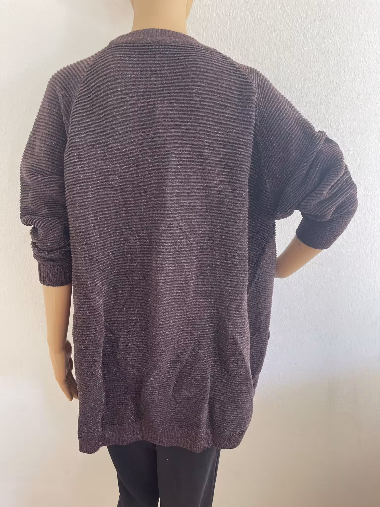 Zizzi Cardigan MCUBA mit Glitzergarn, in Bordeaux, Gr. 42/44 – Bild 6